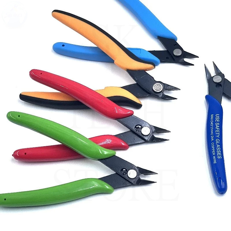 Draadknipper DIY Trimmer Diagonale Zijsnijden Kabeltang Rood Blauw Tang Hand Mini Knipt Flush Nipper Trimmer Handgereedschap