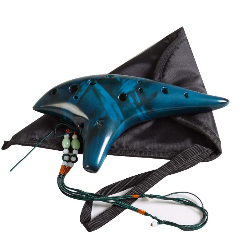 12 Holes Smoked Ocarina Submarine Style Musical Instrument Music Lover Beginner Instrument DO2