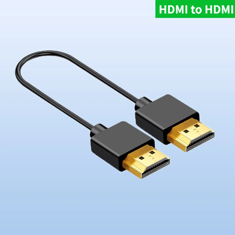 Mini hdmi och micro hdmi 2.0 version 4k ultratunn flexibel kabel hdmi 2.0 hdmi 4k tunn mjuk hd kort kabel  od3.2 20cm 30cm 50cm 1m