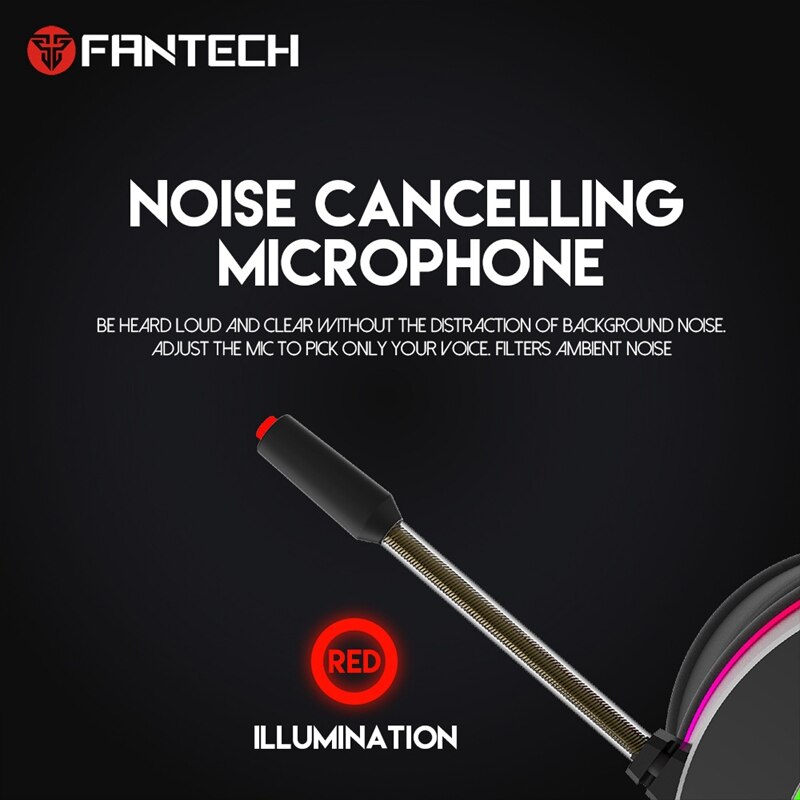 FANTECH HG23 Headphone Personalize with Octane 7.1 RGB USB Just Wired Gaming Headset Earmuffs for PC PS4 Gaming Headphones