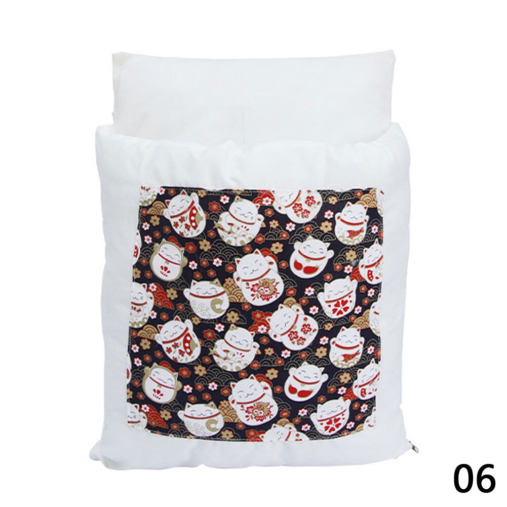 Japanischen Katze Bett Winter Abnehmbare Warme Katze Schlafsack Tiefen Schlaf Haustier Hund Bett Haus Katzen Nest Kissen mit Kissen: Kaffee(Nein Plüsch-)