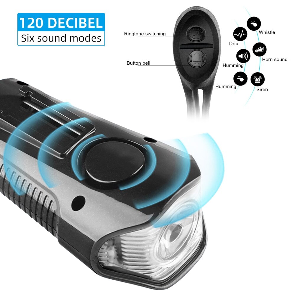 Waterproof Bicycle Light Computer Cycle Speedometer Lights USB Rechargeable Bike Front Light Flashlight LED Cycling HeadLight