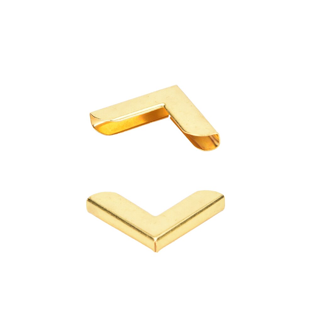12 PCS Gold File Card Menus Notebook Folder Protection Plated Book Scrapbooking Albums Menus Folders Corner Protectors 20*20mm