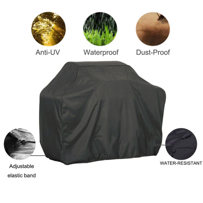 8 Size BBQ Grill Barbeque Cover Anti-Dust Waterproof Weber Heavy Duty Charbroil BBQ Cover Outdoor Rain Protective Barbecue Cover