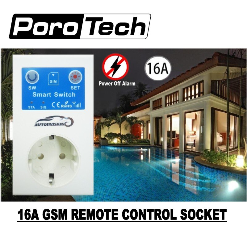 NEWEST 16A GSM Socket SMS APP Power On Off Alarm Outlet Relay Smart Switch Remote Control Intelligent Temperature Sensor Control