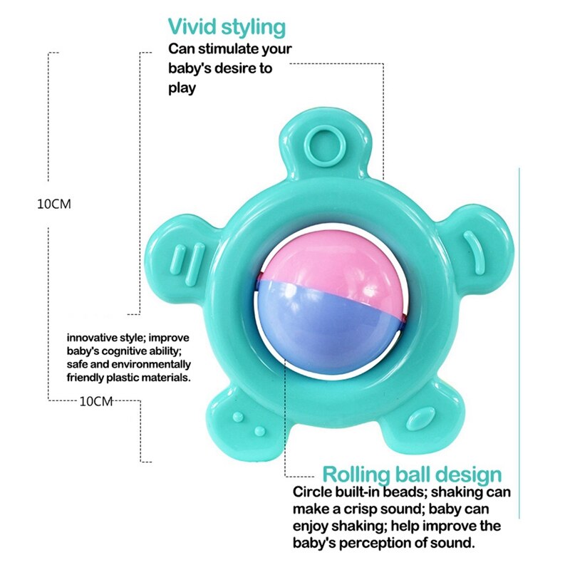 7x Del bambino Teether di Crepitio Del bambino di Crepitio Del bambino Appena nato 0-1 Giocattoli Educativi Sonaglio Combinazione Tuta
