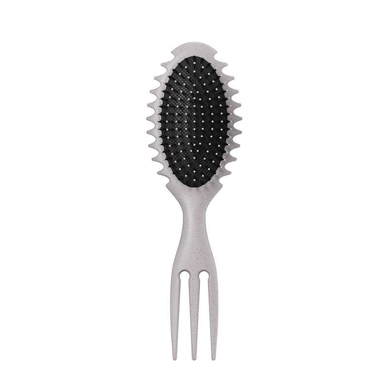 Salon Home Styling Comb Curl Defining Bounce Hair Brush Barbershop Boar Bristle Comb Detangling Shaping Hairbrushes: GRAY