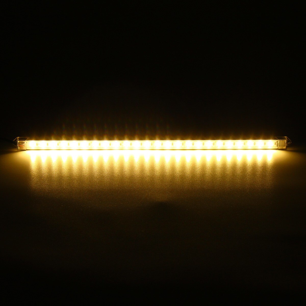 35cm 7w 24 smd 5630 led bar lys usb drevet  dc 5v stiv strip hard bar lys genopladelig rørlampe med gennemsigtigt dæksel: Varm hvid