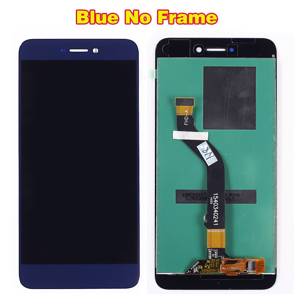 Pour Huawei Honor 8 lite écran LCD PRA-TL10 PRA LX1 LX3 écran tactile 5.2 pouces numériseur cadre d'assemblage avec film de verre gratuit: Blue Without Frame