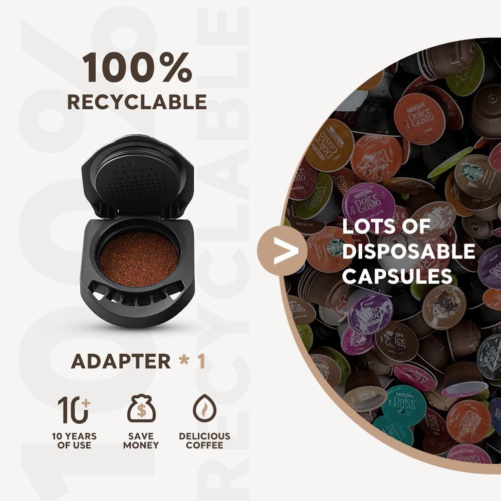 Adattatore per caffè ICafilas Adattatore per capsula riutilizzabili Dolce gusto con accessori per macchine da caffè Genio S ottavino