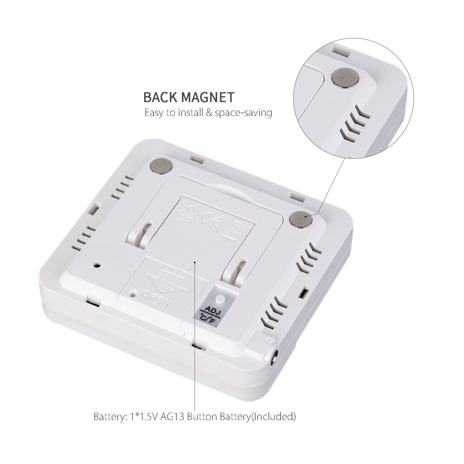 Digital Fridge Thermometer with Alarm and Max Min Temperature Easy to Read LCD Display Digital Refrigerator Freezer Thermometer