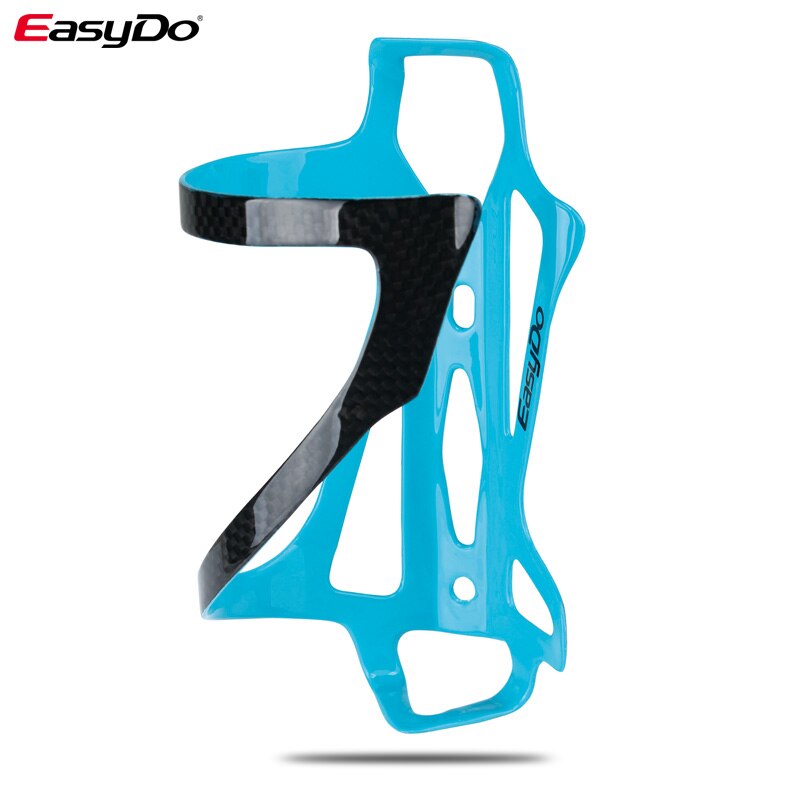 Soporte de botella de agua de bicicleta EasyDo, portabotellas Pure 3K fibra de carbono 24g piñón fijo jaula para tetera accesorios de bicicleta: ED  029 BLUE