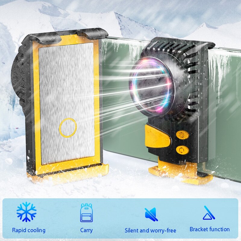 Cell Phone Cooler Semiconductor Heatsink Phone Radiator for Android / iPhone Phones Play Games Lives Watch Videos