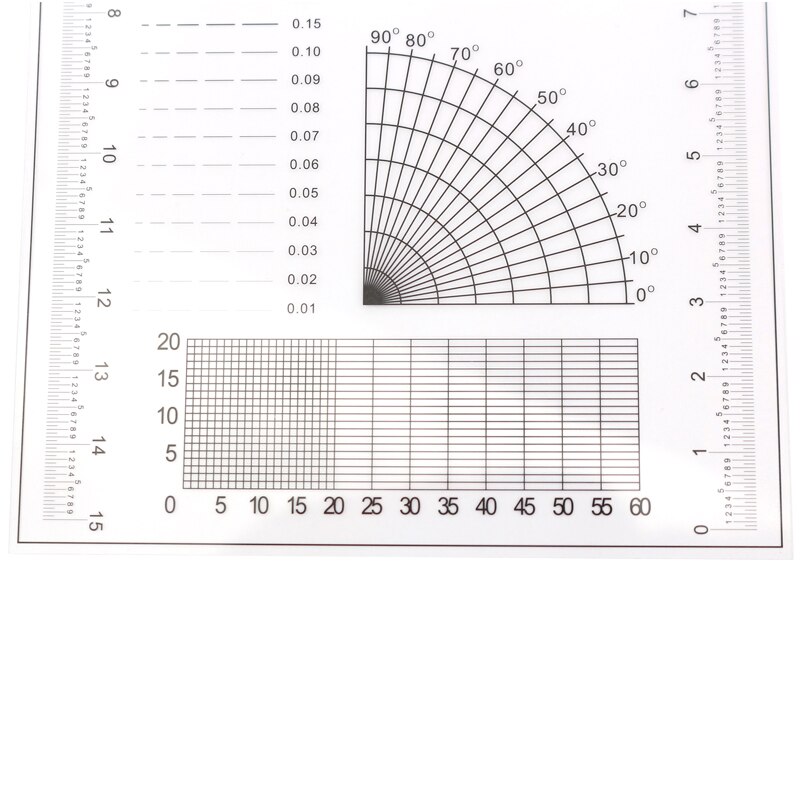 Transparent Point Gauge Dots Cross Line Compass Calibration Ruler Microscope Micrometer Appearance Inspection Gauge Scratch
