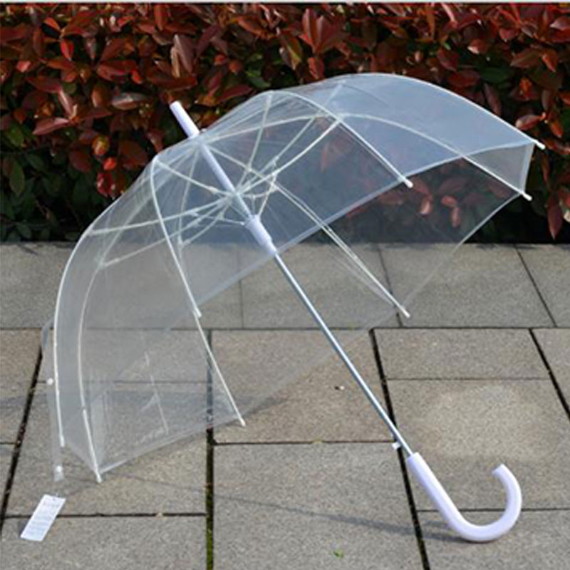 Hopfällbart paraply stora tillbehör transparent transparent transparent paraply ogräsrensning dekoration kvinnor svampformad