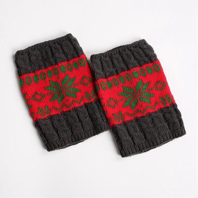 Gebreide Laarzen Wollen Voet Cover Herfst En Winter Kleur Bijpassende Kerst Sneeuwvlok Sokken Beenwarmers 3 Paar/partij: 9