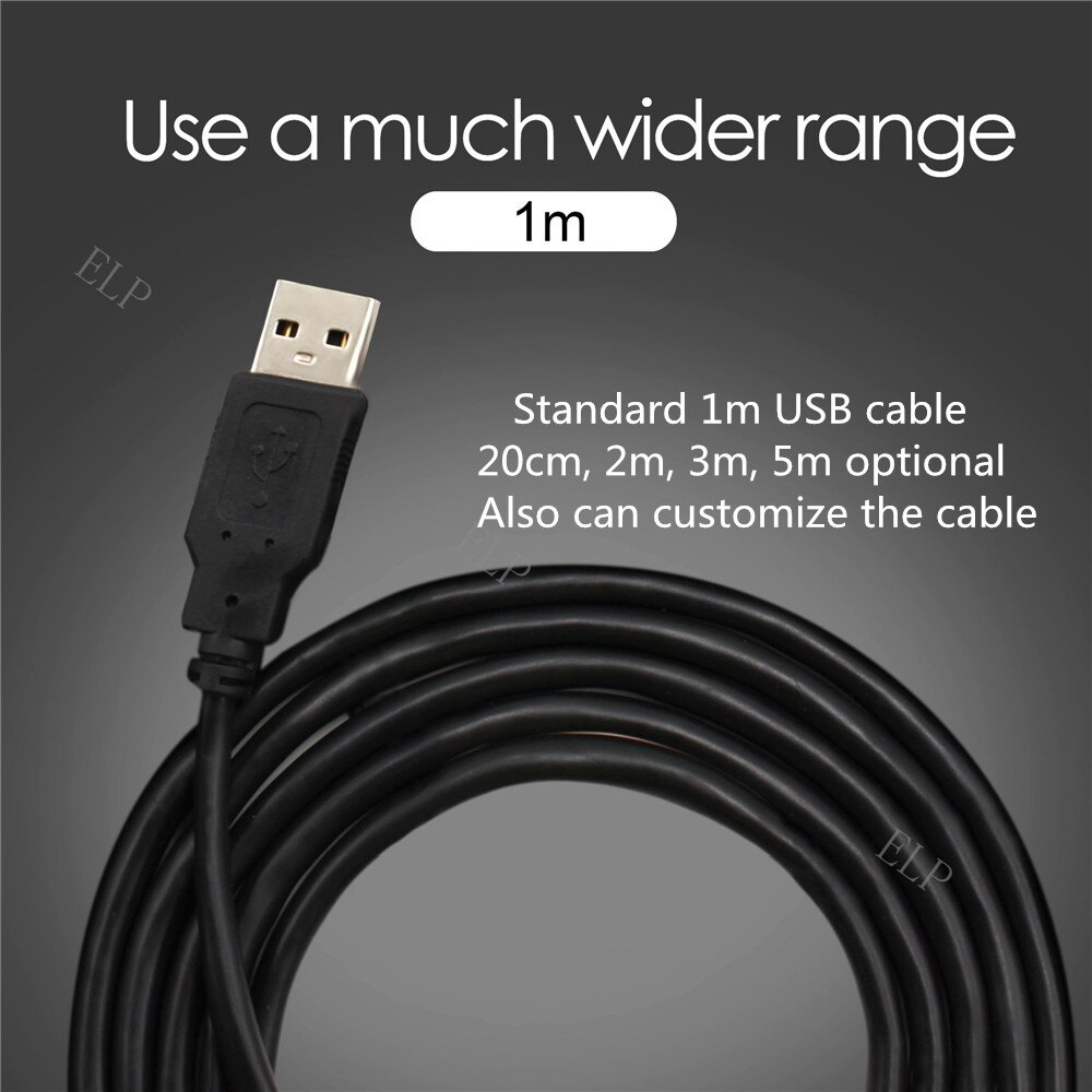 Conductor libre memoria externa USB Android con cámara HD 720P HD CMOS OV9712 sensor de lente de 3,6mm de 1m de cable
