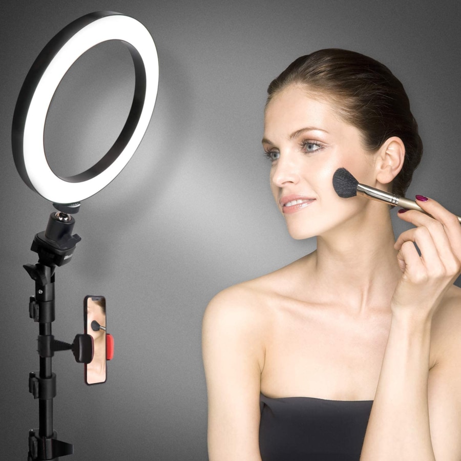 Selfie anneau lumière bâton trépied pliable bâton Selfie lumière de remplissage pour iPhone X Huawei Samsung Smartphone mobile