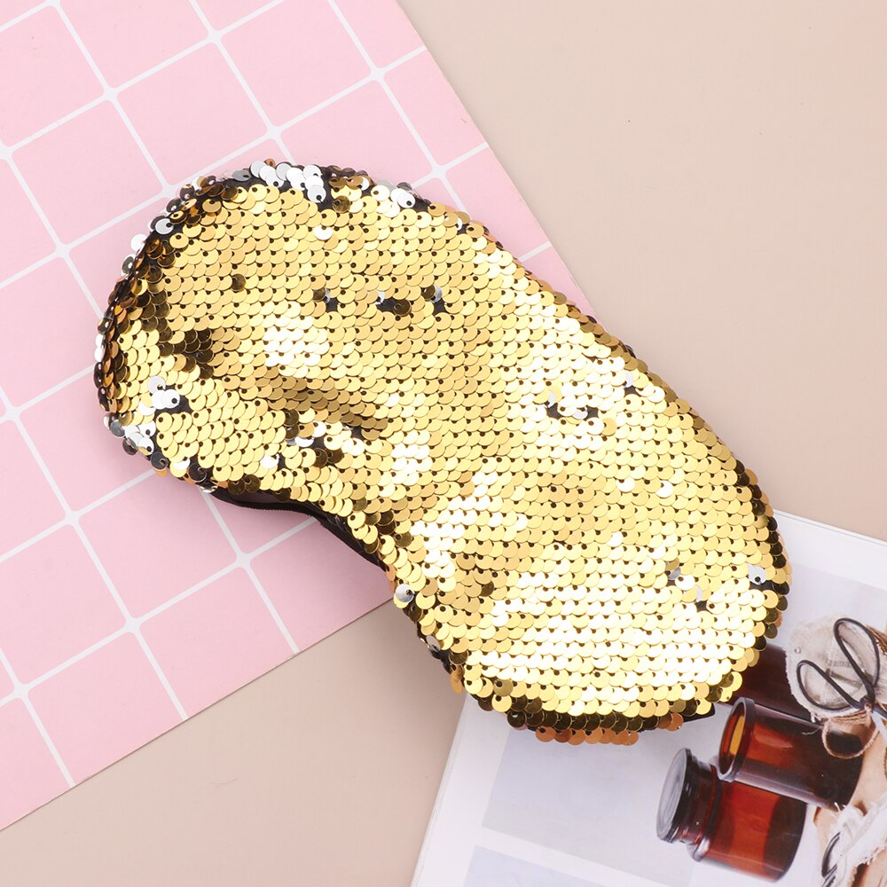 Glitter Sequin Eyes Mask Eyeshade Mermaid Sleeping Mask Eye Cover for Travel Relax Blindfold Shades Party Masks