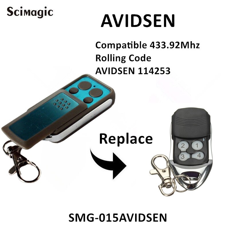 Garagedeur Afstandsbediening Avidsen Hand Zender Garagedeuropener Voor Garagedeur 433.92Mhz Commando