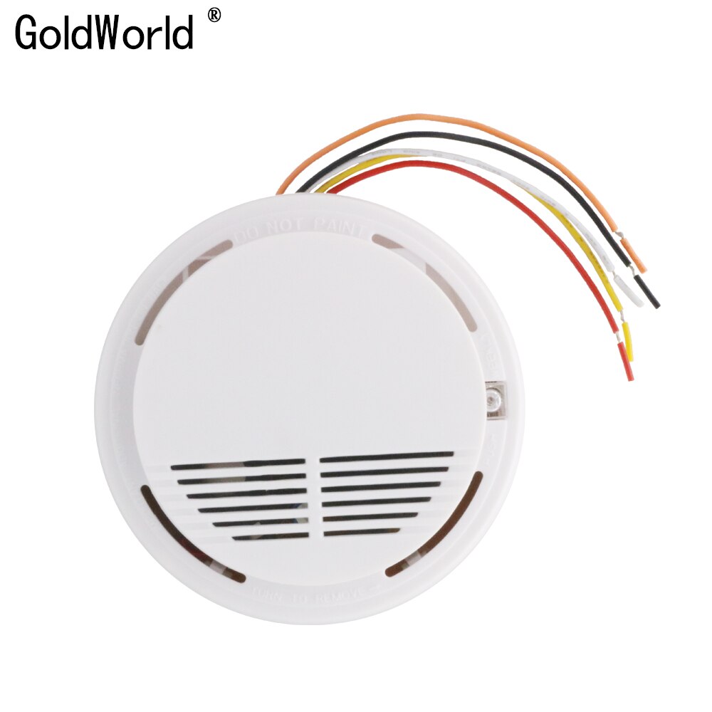 5Pcs Bedrade Kabel Fire Rookmelder Alarm Voor Bedrade Kabel Gsm Pstn Alarmsysteem