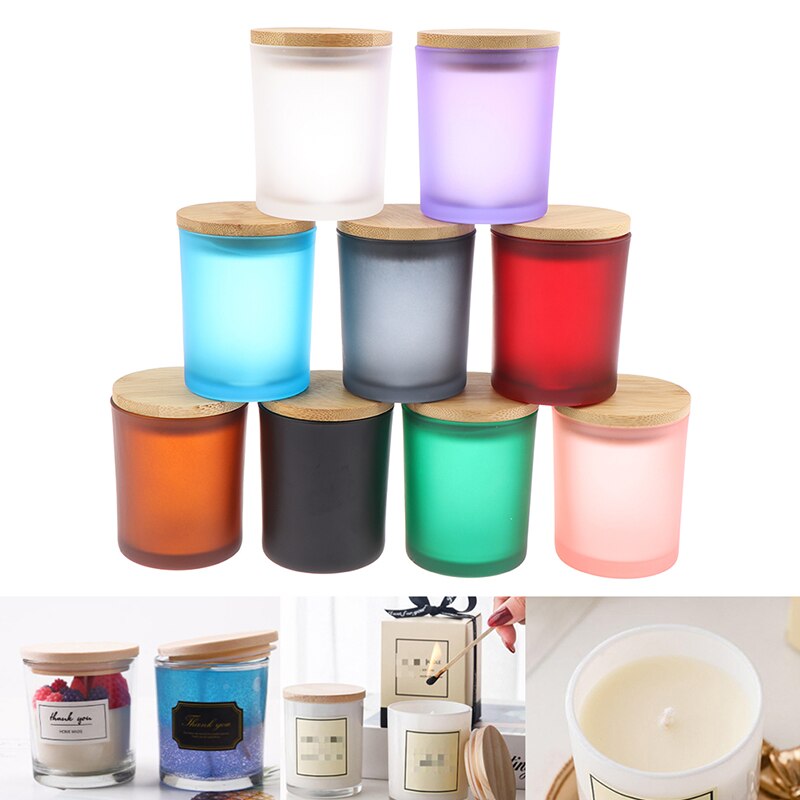 Taza de vela colorida DIY, contenedor de cera de bebida dorada, vela de vidrio, candelabro de aromaterapia, frascos de velas de feliz cumpleaños