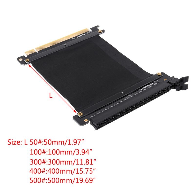 High Speed PC Graphics Cards PCI Express 3.0 16x Flexible Connector Cable Riser Card Extension Port Adapter for GPU with 16FB