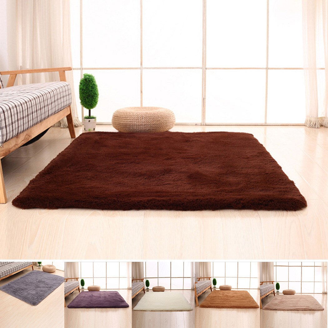 Plush Carpet Fluffy Area Rug Shaggy Long Pile Soft Doormat Bedroom Floor Mats Made Of High Materials Durable