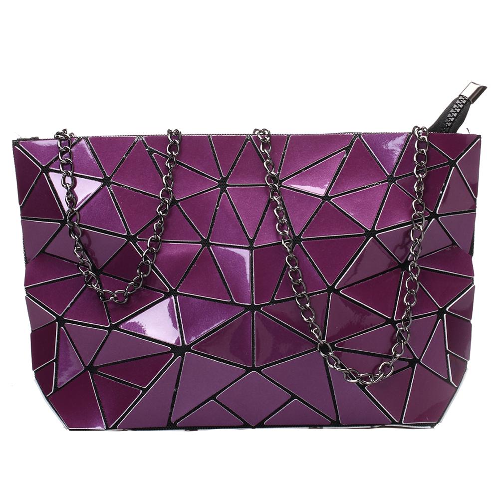 Vrouwen Keten Schoudertas Sac A Main Tas Mode Geometrische Messenger Bags Vlakte Vouwen Crossbody Tassen Clutch Avondtasje Bolso