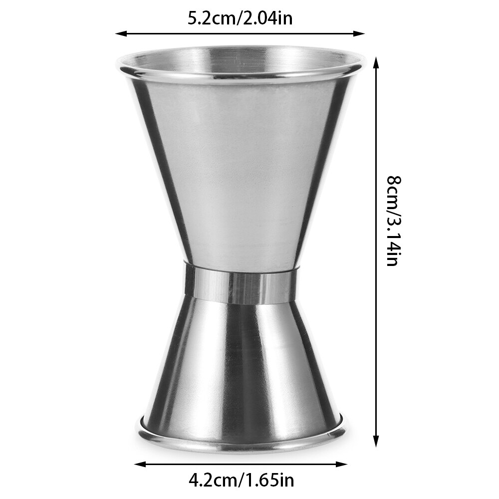 1pc Dual Shot Measure Cup Stainless Steel Drinking Cup Bar Tools Kitchen Gadgets Measure Jigger Drinking Spirit Bar Barware Tool: C 20 and 40ml