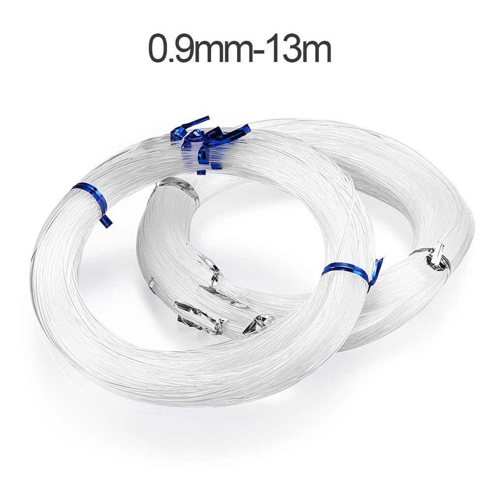 1 rolka/paczka 8-90m 0.2-0.8mm żyłka nieelastyczna jasny kryształ frezowanie sznurek nici do DIY akcesoria do wyrobu biżuterii: 0.9mm-13m