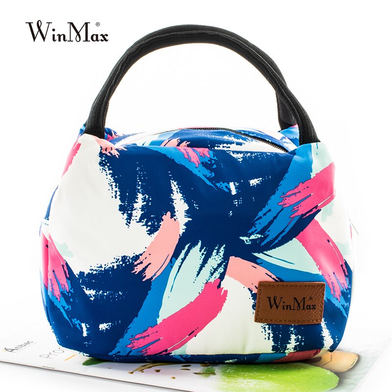 Winmax – sac à Lunch isotherme à imprimé Floral, fourre-tout isotherme pour pique-nique, pour enfants, femmes, filles, dames et hommes: BX004-8