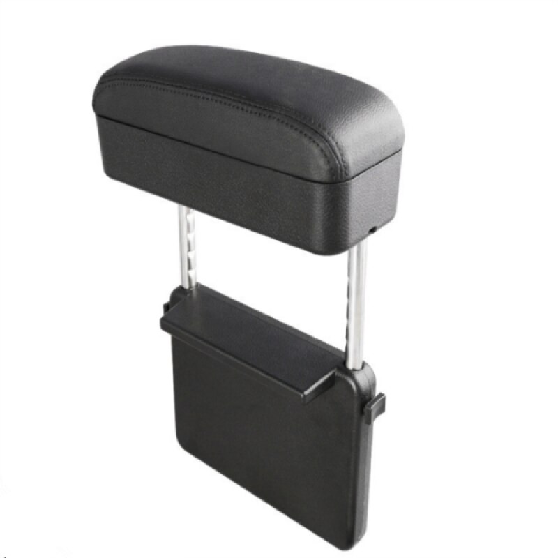Boîte d'accoudoir de voiture universelle Support de coude Console centrale de voiture réglable repose-bras: black