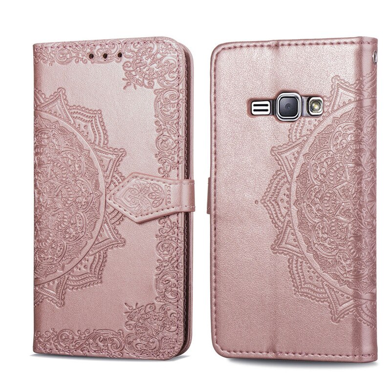 Luxe leren flipcase voor samsung  j1 portemonnee kaarthouder telefoonhoesje voor samsung galaxy  j1 6 j120 j120f j120h cover