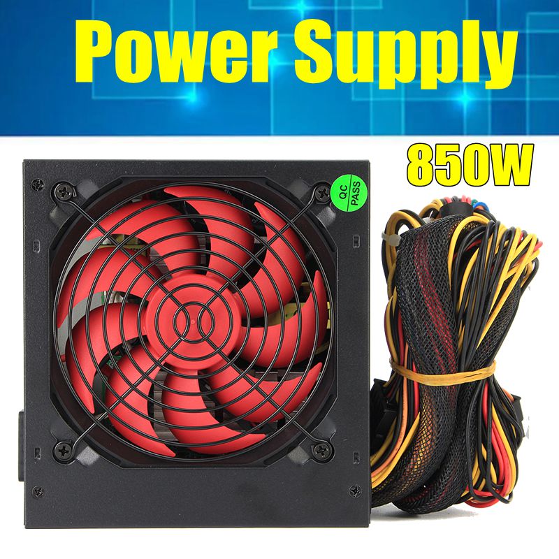 850W Voeding 110V-230V 120Mm Led Fan 24 Pin Pci Sata Atx 12V actieve Pfc Pc Computer Voeding Voor Desktop Gaming