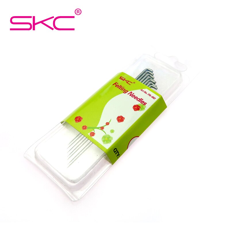 Skc Vervangbare 3 Pin Plastic Houder Punch Naaldvilten Tool 7 Stuks Vervang Naalden Set Pennen Wolvilt Poke Wol naalden: 7pcs replace needles