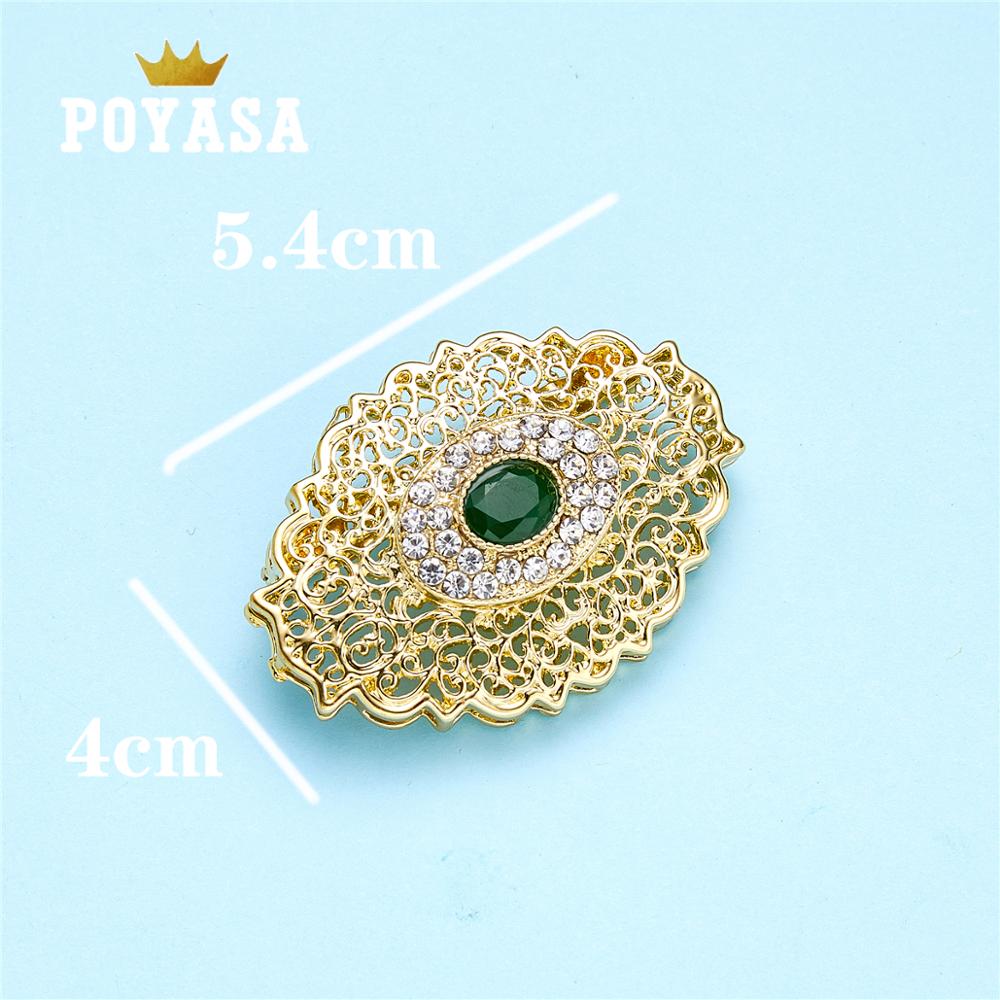 AUG Gold color brooch color stone jewelry alloy brooch