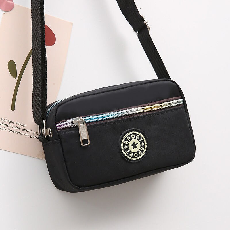 Women Nylon Shoulder Bag for Laidies Large Capacity Messenger Mum Bags Mini Woman&#39;s Crossbody Bag Zipper Closure Femme