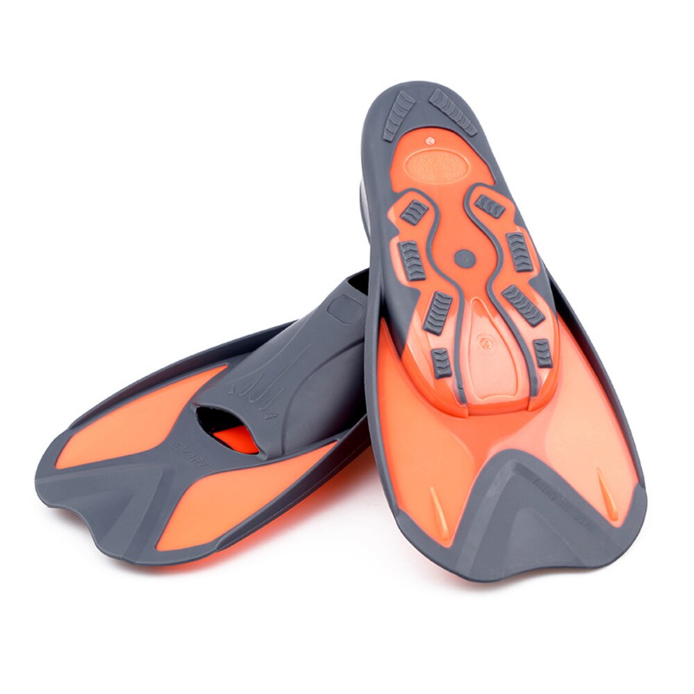 Swimming Fins Girls Boys Snorkeling Foot Flippers KIDS Diving Fins Beginner Swimming Equipment Portable kids diving Flippers: Grey Orange / 4XS