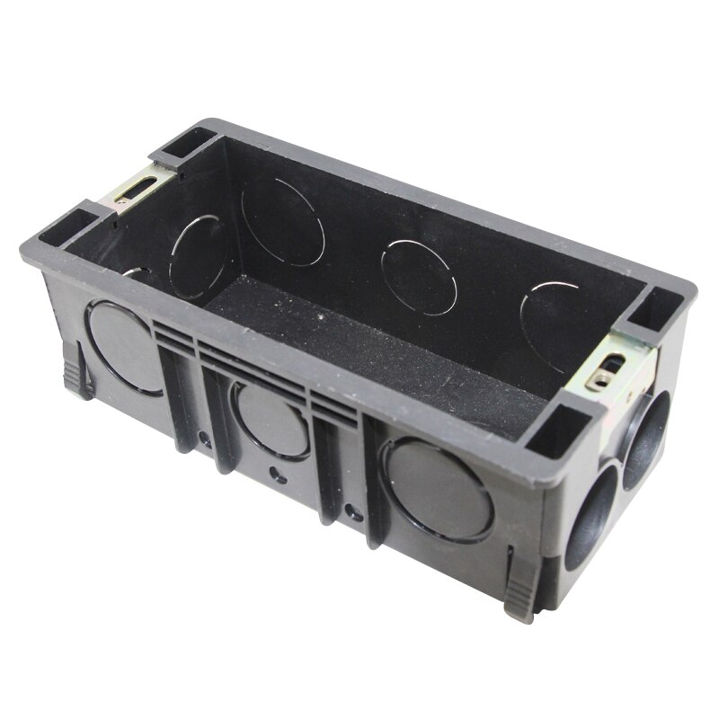 2 stk hjem forbedring 118 type 3- gang kassette bund mørk boks sort vægmontering afbryder stikdåse samleboks pvc universal