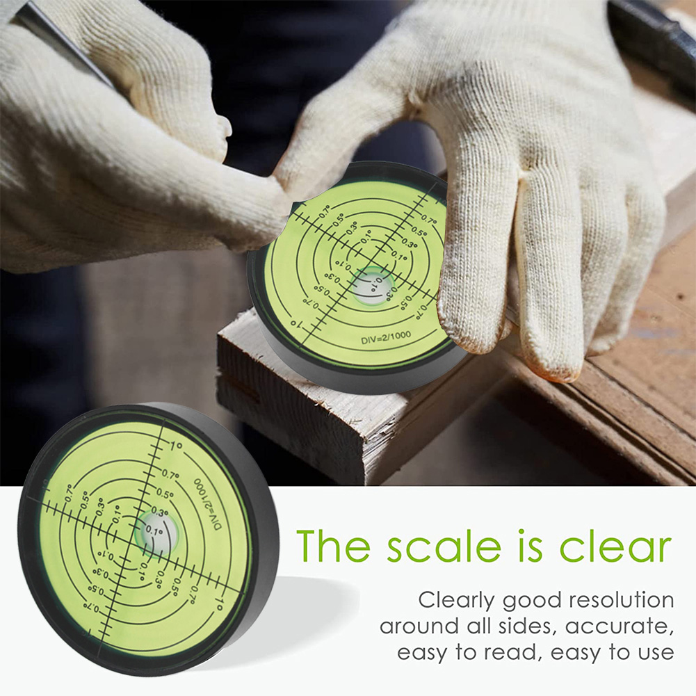 Level Bubble Spirit Levelmetal Horizontal Bubble High Precision Level Bubble Round Level Spirit 60*12mm