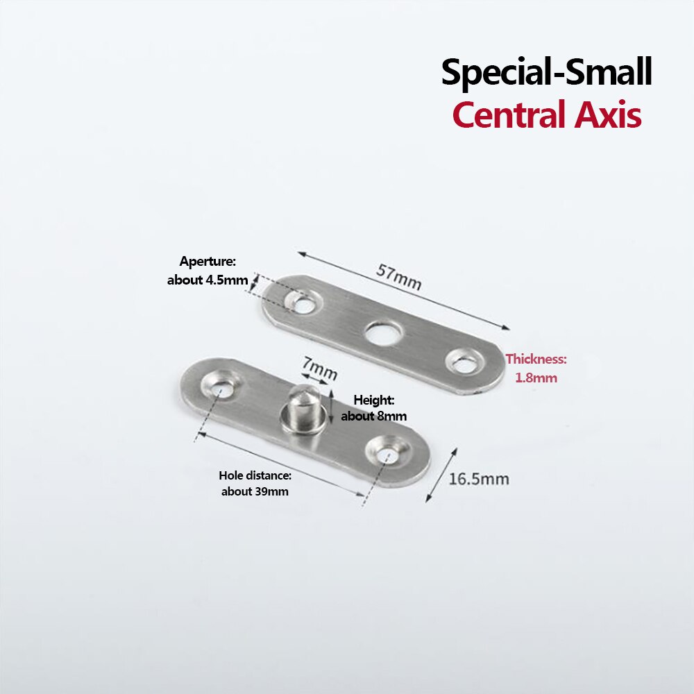 360 Degree Rotation Axis 75/150mm Rotating Hinges Location Shaft Up and Down Door Hidden Pivot Hinge Stainless Steel: XS