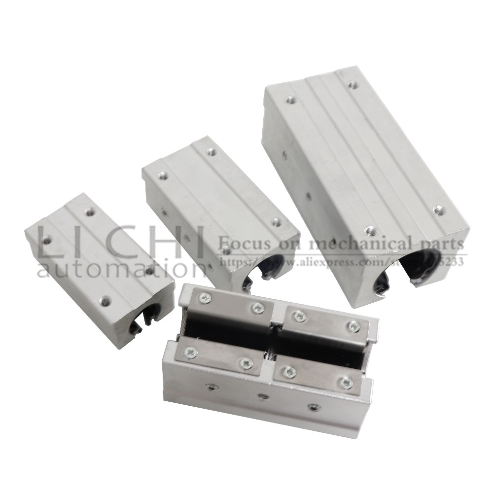 1 stk sbr 16 luu sbr 20 luu aluminiumsblok lineær bevægelse kugleleje glideblok match brug sbr 12 sbr 16 sbr 20 sbr 25 lineær styreskinne