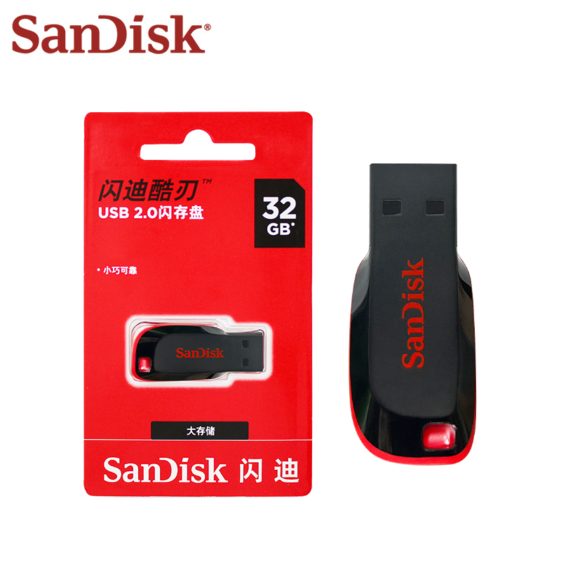 SanDisk Super Mini USB 2.0 Flash Drive 16GB 32GB 64GB 128GB CZ50 Originele Pen Drive voor Computer TV Auto audio Pendrive