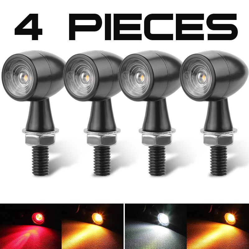 5.75 Inch Motorcycle LED Headlight Led DRL Headlamp Mini Turn Signal Indicator Light Blinker Lamp for Yamaha Suzuki Honda: 4pcs