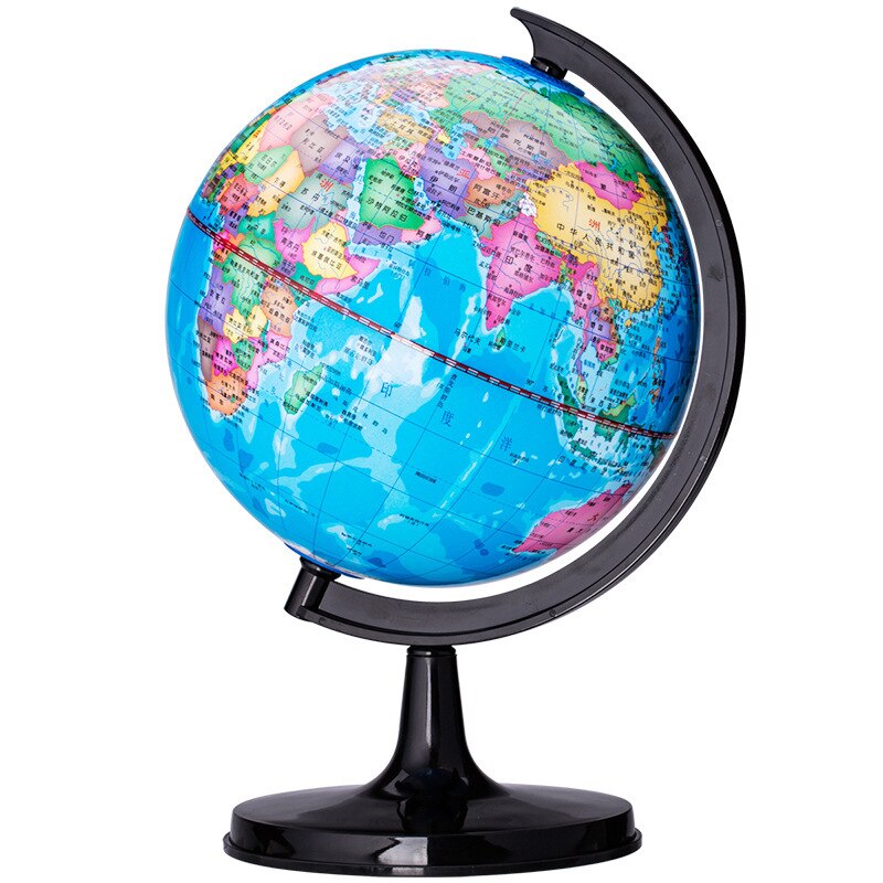 Desktop Globe Rotating Swivel World Map Teaching HD PVC Earth Atlas Geography Globe Kids Toy Educational Ornament 14.2Cm/10.6cm