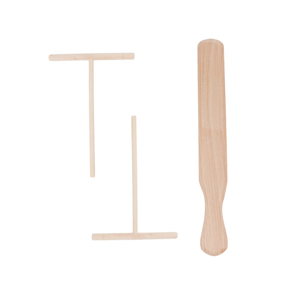Set De 3 Ustensiles Pour Crêpes – Spatule, Tourne-Pancakes, Brosse Silicone – En Bois, Idéal Pour Crêpes, Pancakes, Omelettes