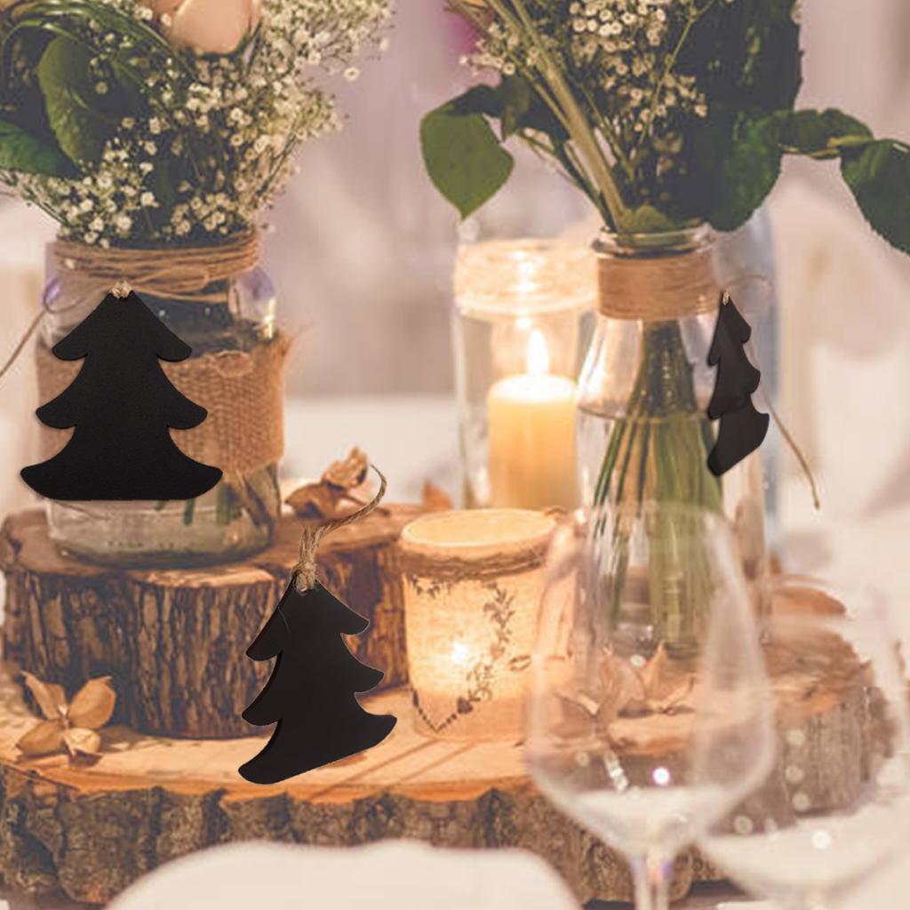 Pack 10 Retro Hanging Christmas Tree Chalkboard Home Decoration