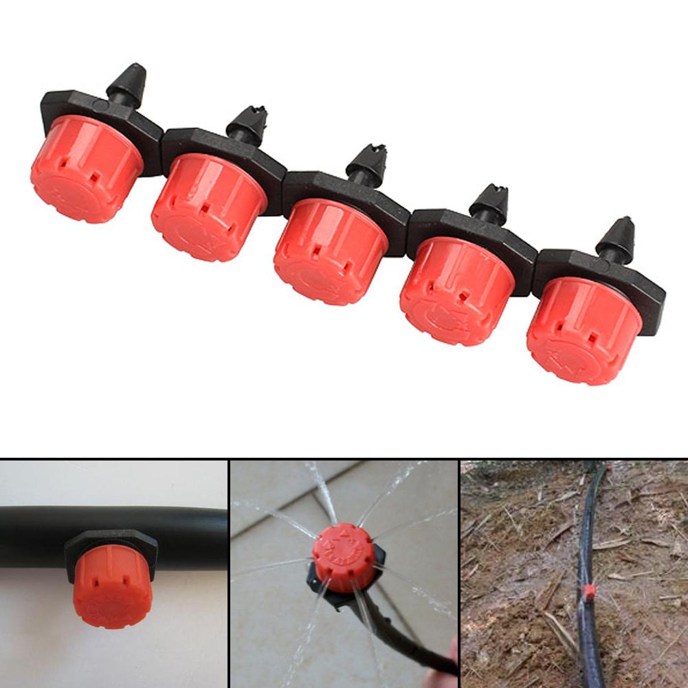100pcs 1/4 Inch Adjustable Micro Flow Dripper Drip Head Water Dropper Garden Irrigation Misting Water Dropper Irrigation Tool