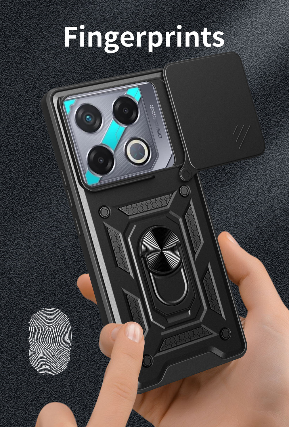 Funda protectora de cámara para INFINIX GT 20 Pro GT20 Pro Infinix Note 40 Pro + Note 40 Pro Note40 Armor cubierta de anillo híbrido